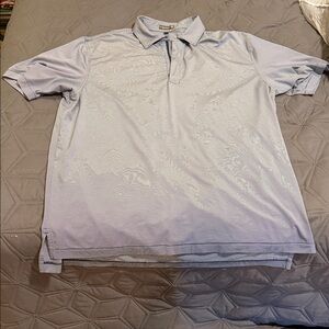 Peter Millar Men's blue/white striped Polo Shirt